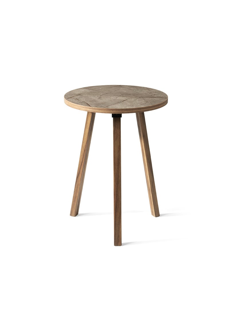 evistar 3-piece round table set made of high-quality Turkish wood with a modern design - Image 2